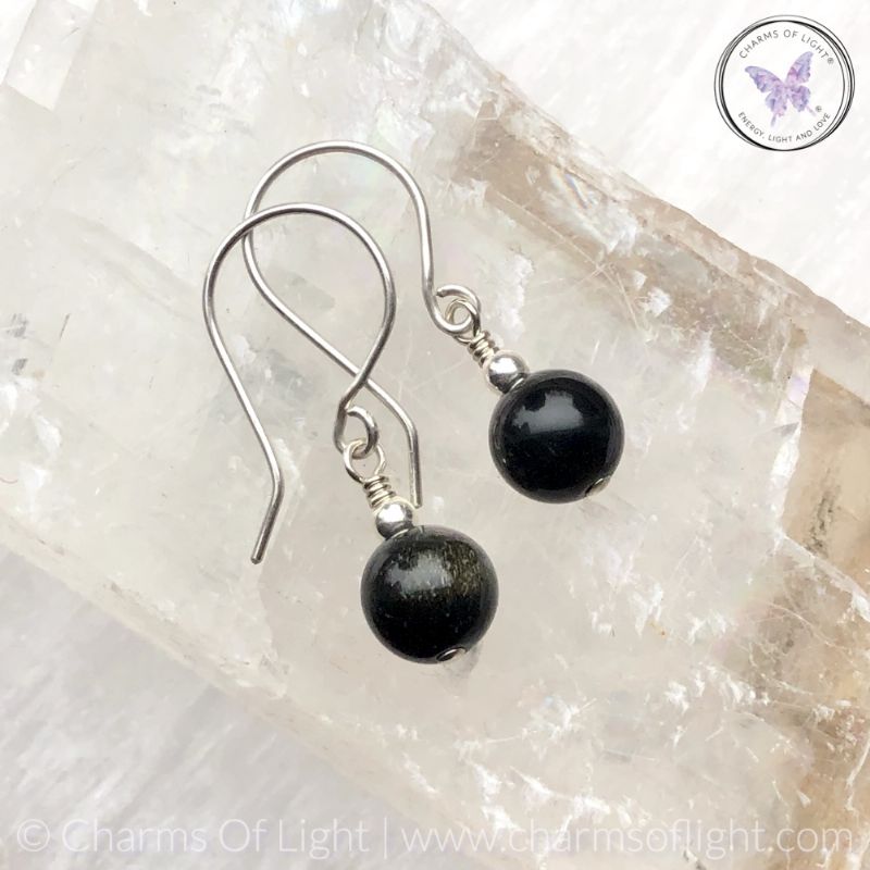 Golden Obsidian Earrings